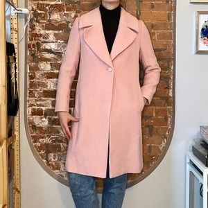 Hobbs brand pink wool coat